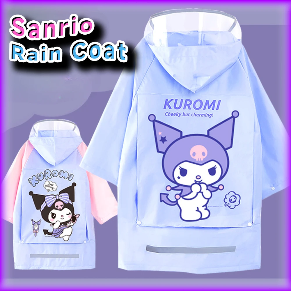 

Кавайный детский дождевик Hello Kitty Sanrio My Melody Cinnamoroll Kuromi понравило Hangyodon детское дождевое пончо дождевик для девочек и мальчиков