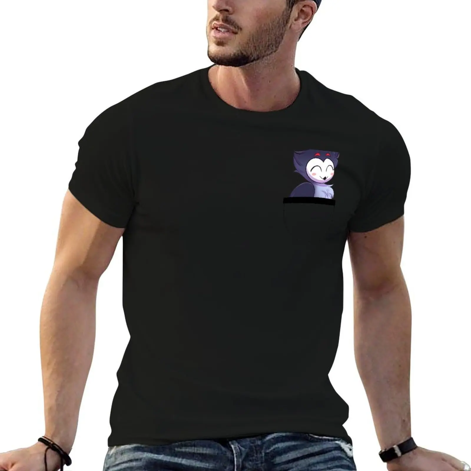 

Owl Stolas in a pocket T-Shirt man t shirt cotton anime tshirt t shirt man luxury T-shirt