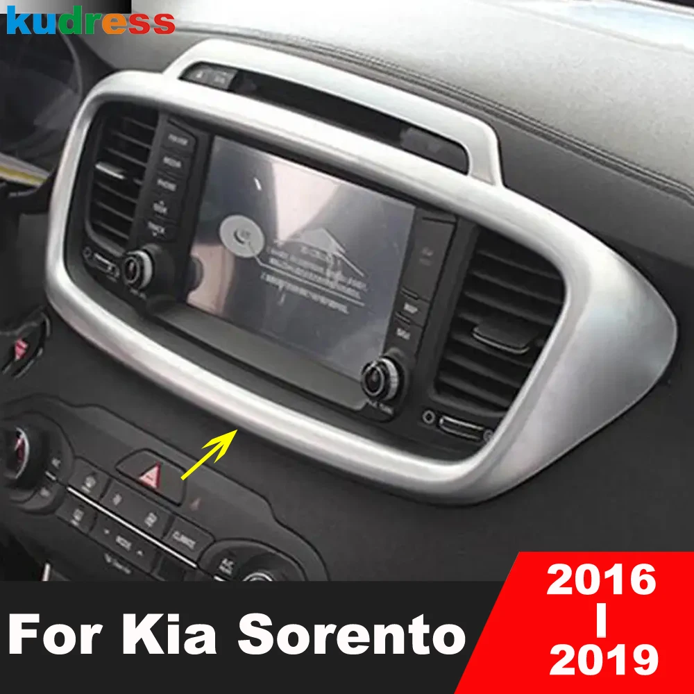 

Для Kia Sorento 2016 2017 2018 2019, матовая автомобильная центральная консоль, вентиляционное отверстие для кондиционера, накладка, внутренние молдинги, аксессуары