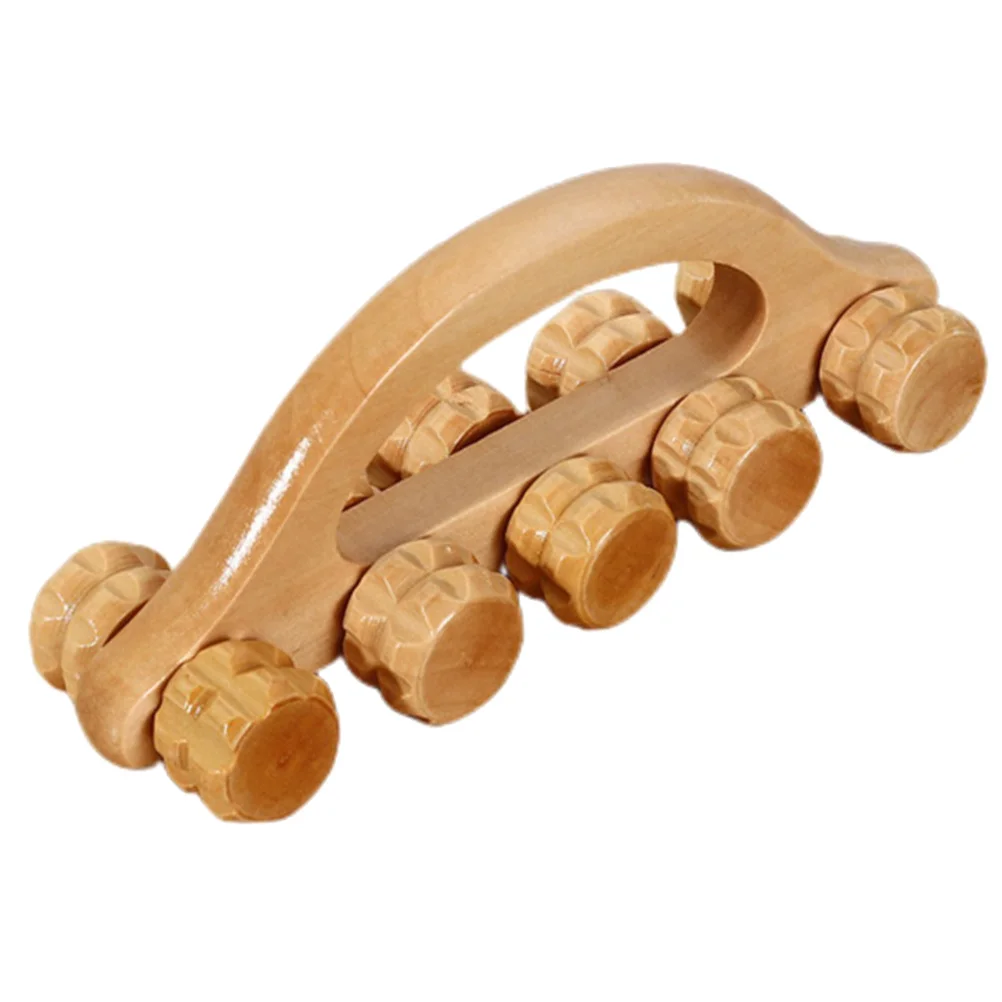 

Деревянный массажный ролик, ручной массажер для тела, расслабляющий мышцы, для облегчения боли, кровообращения, спины, ног, шеи