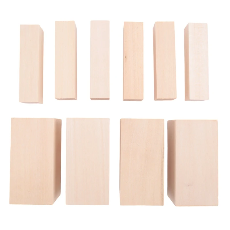 Basswood Carving Blocks Carving Wood Bass Wood For Carving 10PCS - Whittling Wood For Crafts Wood Carving Kit Wooden Easy To Use