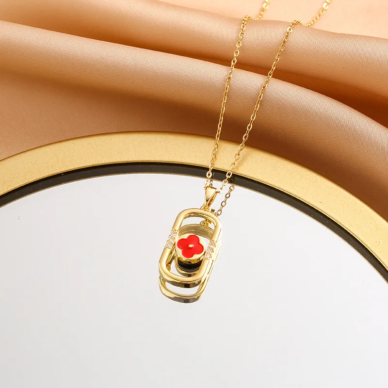 Collana quadrata geometrica Collana versatile dal design di nicchia per ragazze