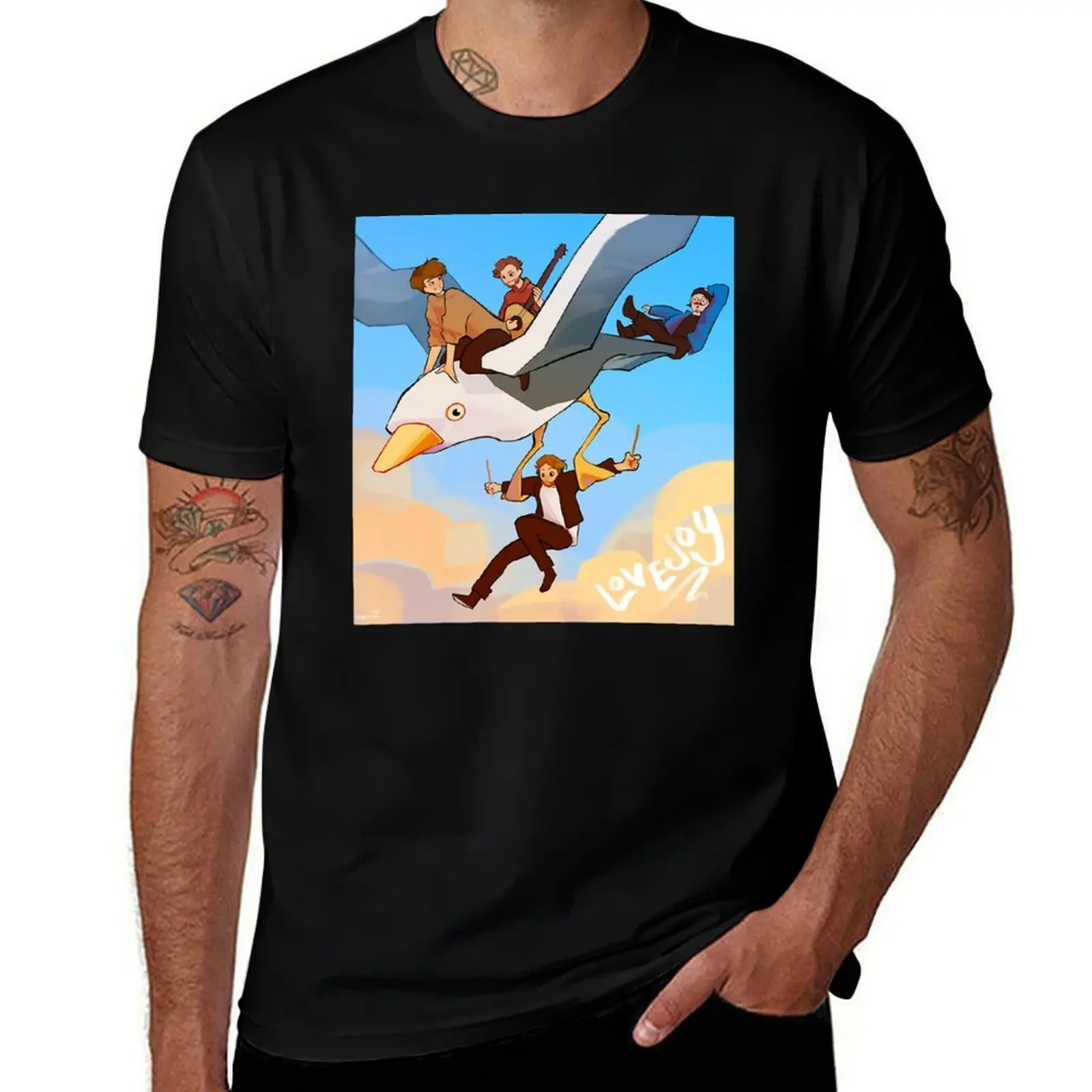 أنيمي للرجال الدماغ تي شيرت رجل القطن رجل g تي شيرت Lovejoy قمصان قميص حصاة t #1