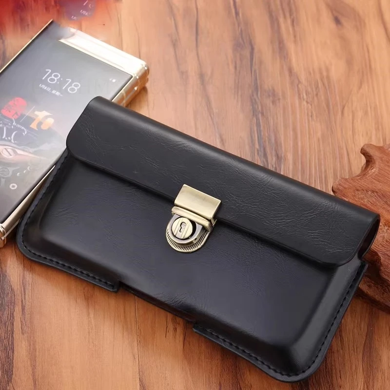 

Leather Phone Case For iPhone 17 Pro Max Belt Bag Buckle Waist Phone Pouch For Apple 17 Air 16e 15 Pro Max 13 Mini 14 Plus Cover