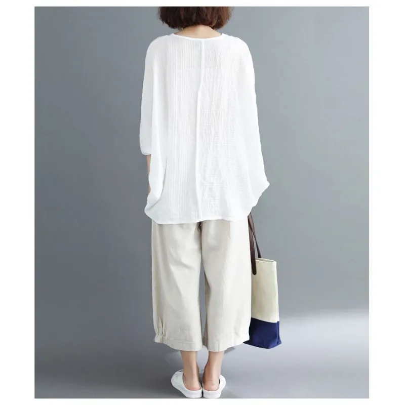 T-shirt femme Style coréen été femme couleur unie Style étranger haut ample