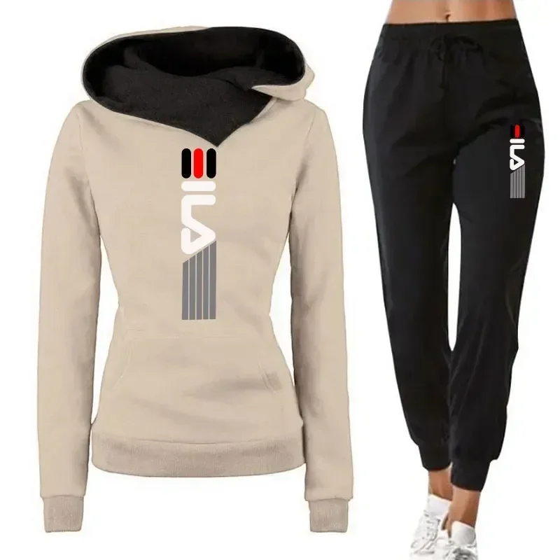 Trainingsanzug Frauen Winter 2024 Weibliche Pullover Hoodies + Hosen Jogging Frau Zwei Stücke Set Sport Anzug für Frauen Kleidung Outfits