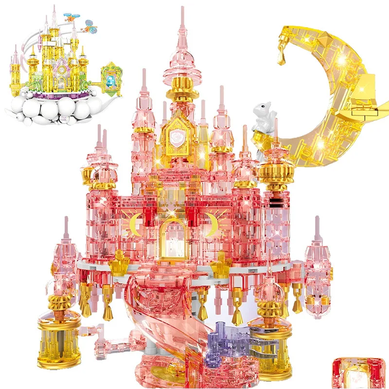 

MOC Cloud Castle Building Blocks City Creative Moon Castle Friends Assemble Bricks Birthday Christmas Toys for Children DIY Gift