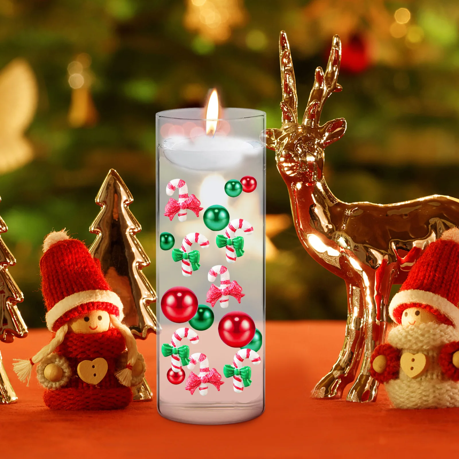 

1Set Christmas Vase Stuffing Pearl Filler Decorative Vase Ornaments for Holiday Xmas Table Centerpiece Christmas Filler Decor