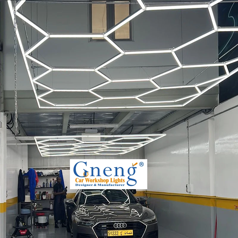 

Hot Sale Seamless Connection Hexagon Led Light Car Wash Led Light Automobile Service Bay Lighting