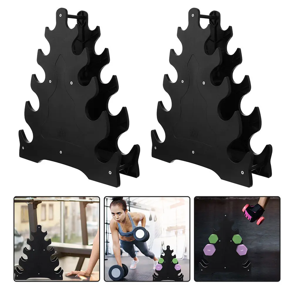 2Pcs Dumbbell Rack Stable Plastic Holder Heavy Duty Dumbbell Storage Stand Home Gym Weight Organizer Weight Racks for Dumbbells