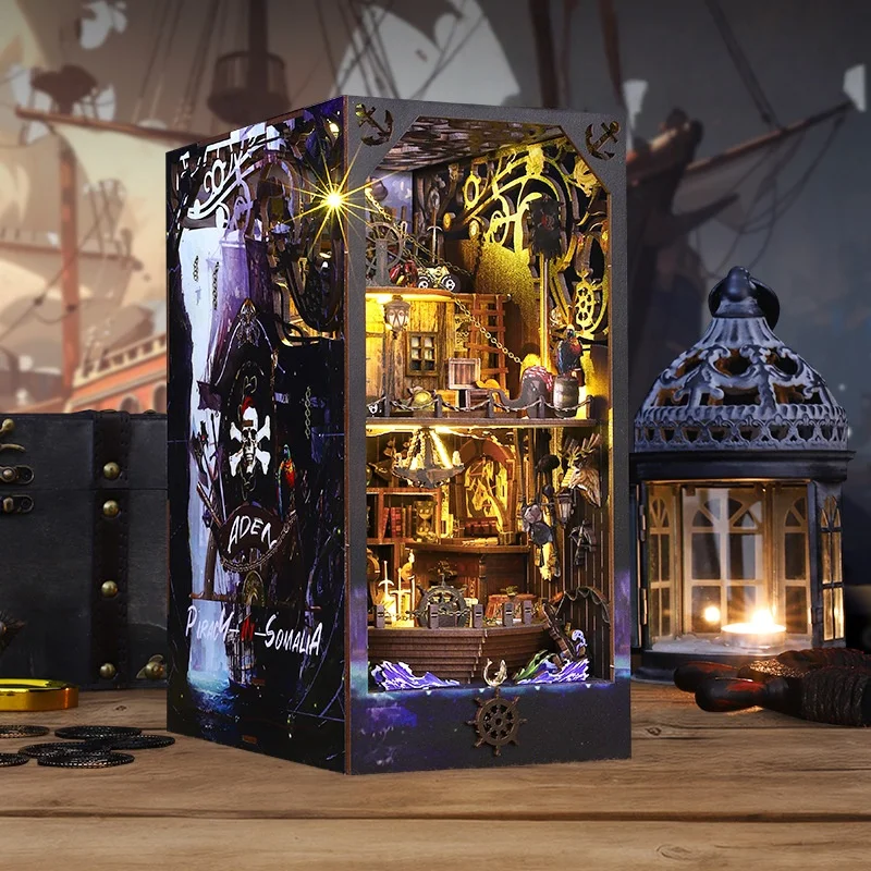 كابينة غلاف بحري من OUZEY، سفينة قرصان خشبية ثلاثية الأبعاد يمكنك صنعها بنفسك، حرفة مغامرة البحر العالي للمراهقين #2