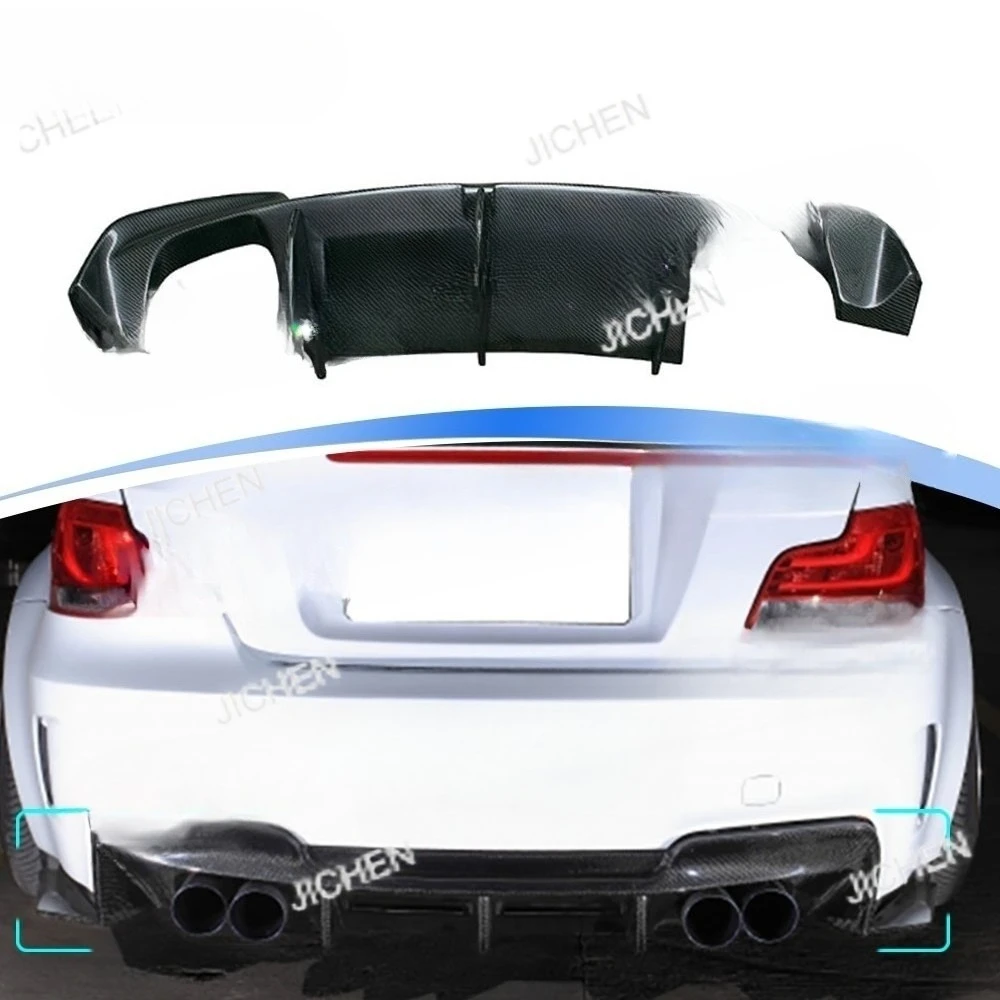 

1M Base Coupe 2 Door 2011 Carbon Fiber Rear Bumper Lip Diffuser Spoiler FRP Bumper Protector Plate Body Kit