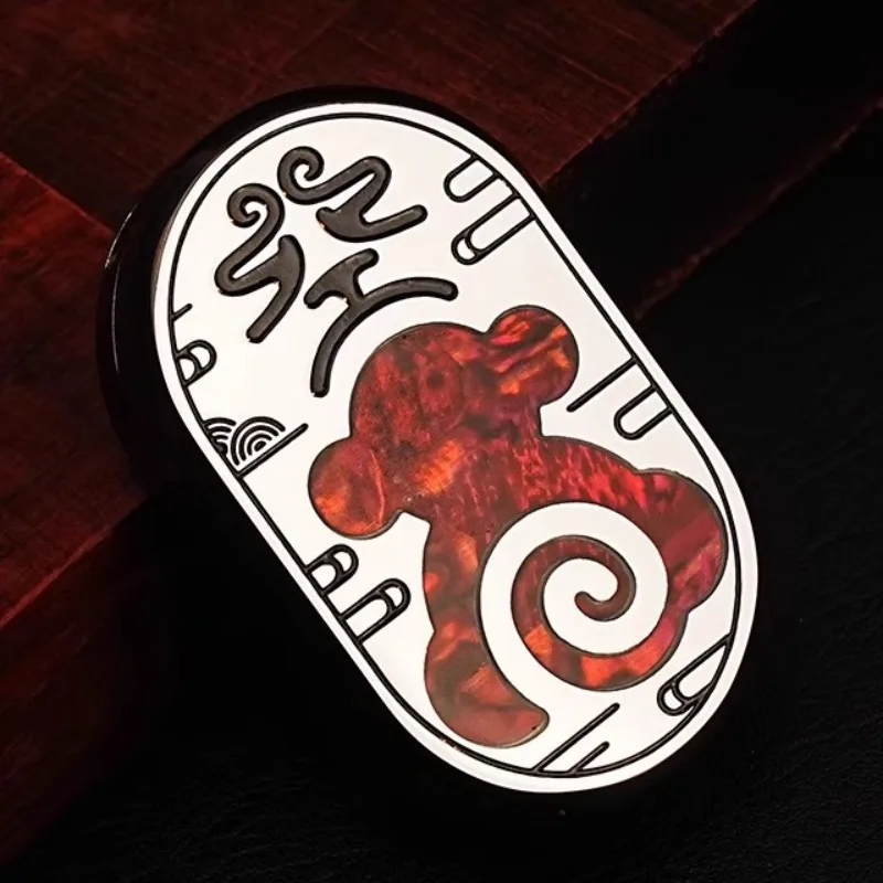 

Metal Fidget Magnetic Push Card Rotating Mechanical Slider Ratchet Wheel Pushing Plate Coin EDC Anti Stress Relief Sensory Toy