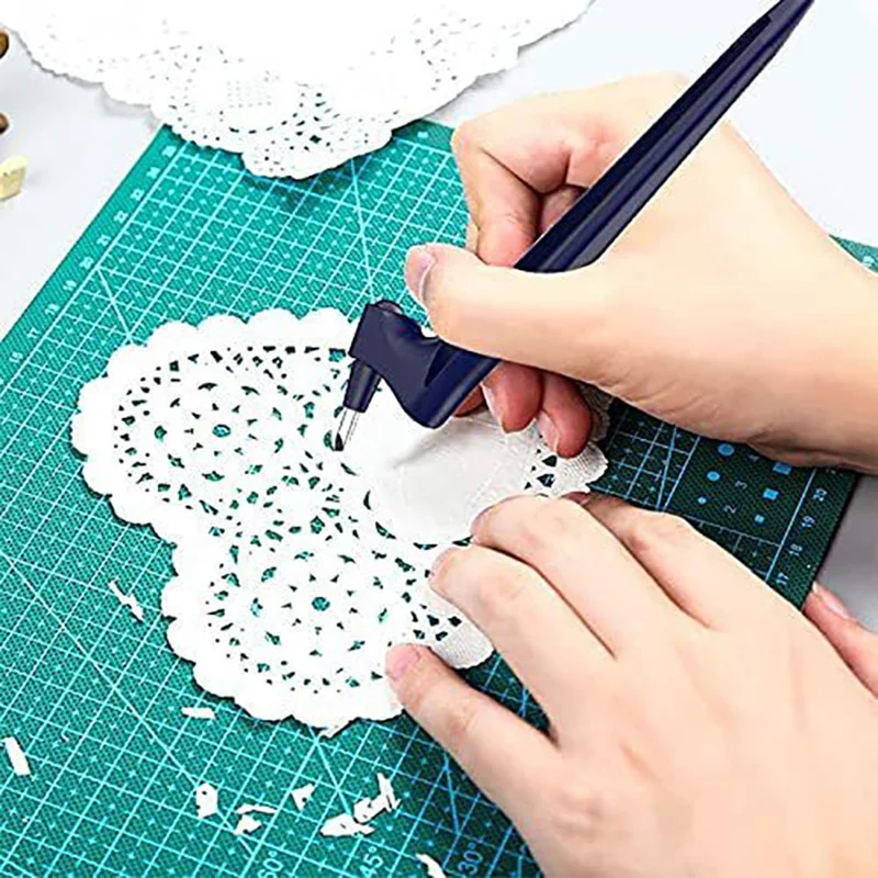 DIY Craft Cutting Tools Hand-Held Carving Knife 360-Degree Rotating Utility Knife for Paper Cutting Scrapbooking Craft Hand Book