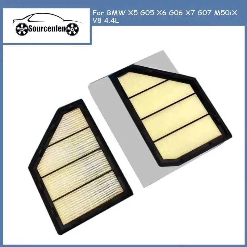 

1 комплект левого и правого воздушного фильтра для BMW X5 G05 X6 G06 X7 G07 M50iX V8 4.4L 13718482641 13718482642