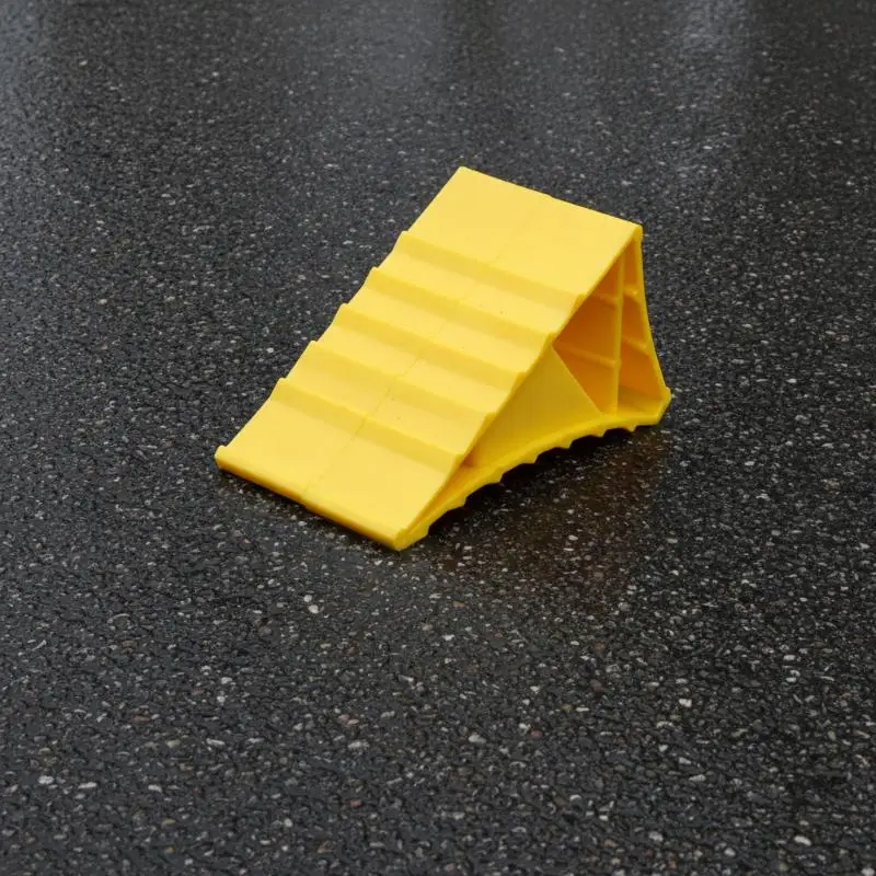 1Pcs Anti Slip Tire Stop Block Portable Car Wheel Chock Heavy Duty Parking Wedge Truck Trailer RV Safety Vehicle Accessory