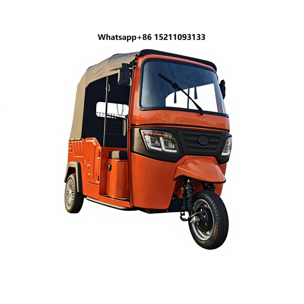 Motorized 2000W Steel Electric Tricycle Adults Three-Wheel Closed 6 Passengers 600KG 50-60Km/h Speed GCC Certified 90km Range