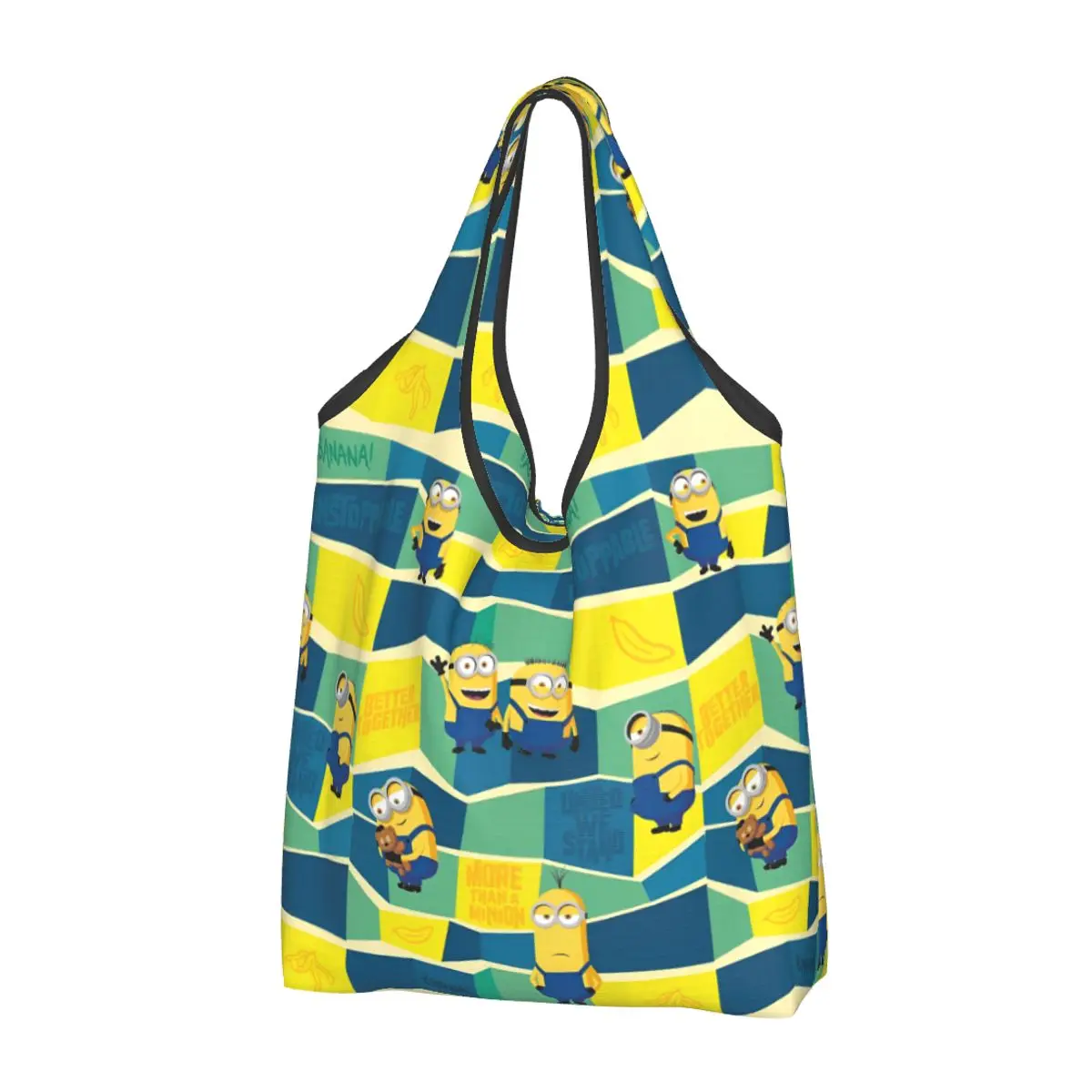   Walking Minions Shopper Bag Aesthetic Handbags Cloth Beach Tote Bag Female Print Shopping Bags