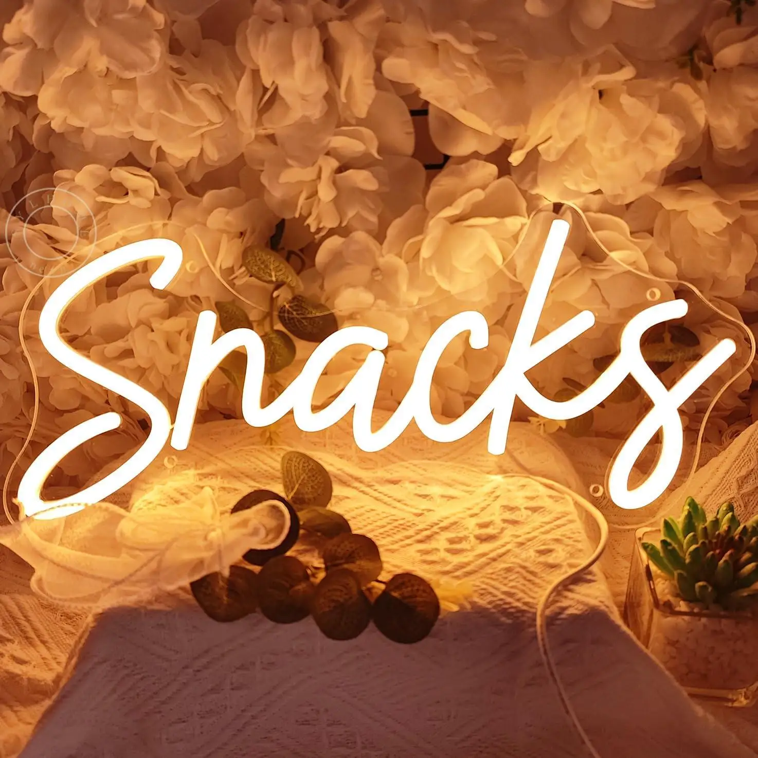 Snacks Neon Sign USB Powered LED Dimmable Neon Lights for Coffee Cake Candy Bar Shop Stall Home Bedroom Wall Sign Decor Gifts