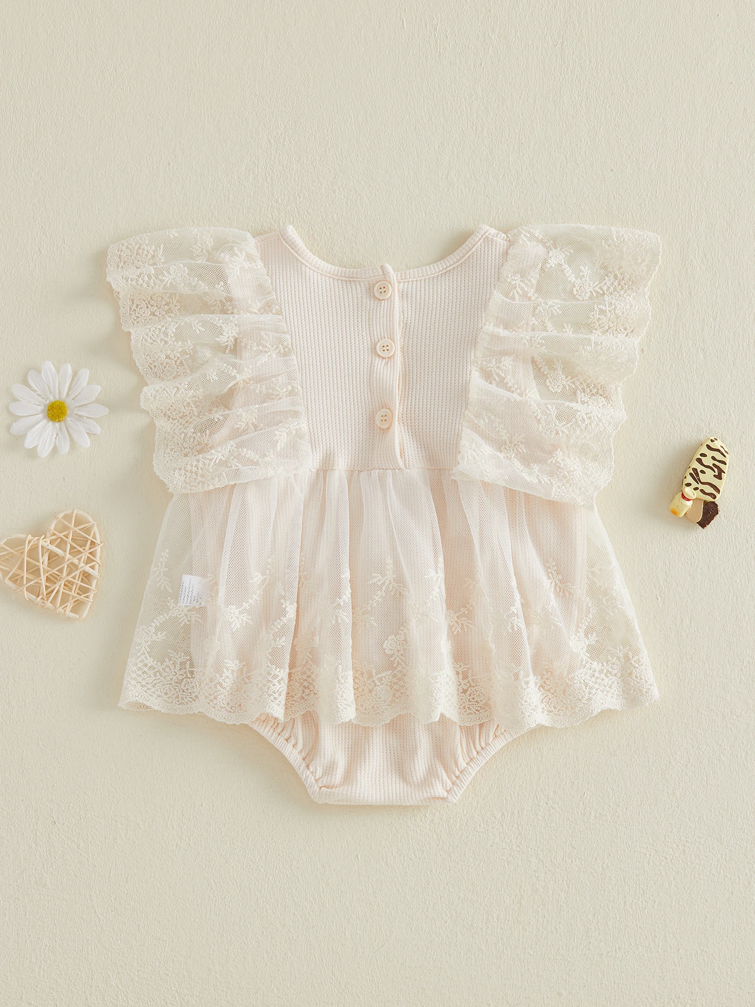 

Adorable Baby Girls Rompers with Delicate Lace Details and Fluttery Sleeves Perfect for Your Little Princess s Wardrobe
