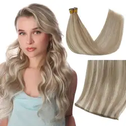 Full Shine Genius Weft Hair Extensions Silky Straight Virgin Human Hair Weft Extensions Sew in Hair Extensions Hair Bundles 25G