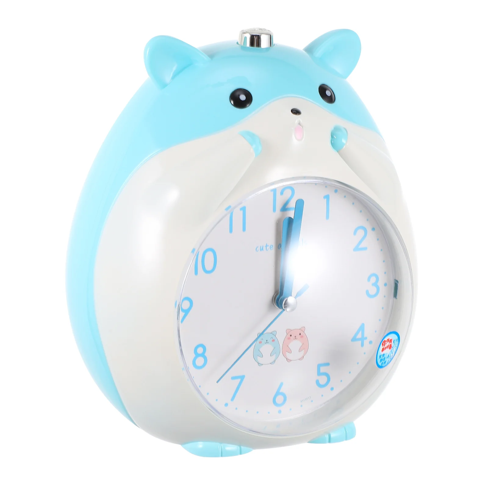 

Alarm Clocks Little Hamster Children Desktop Blue Bedside Beside Sleeping Travel