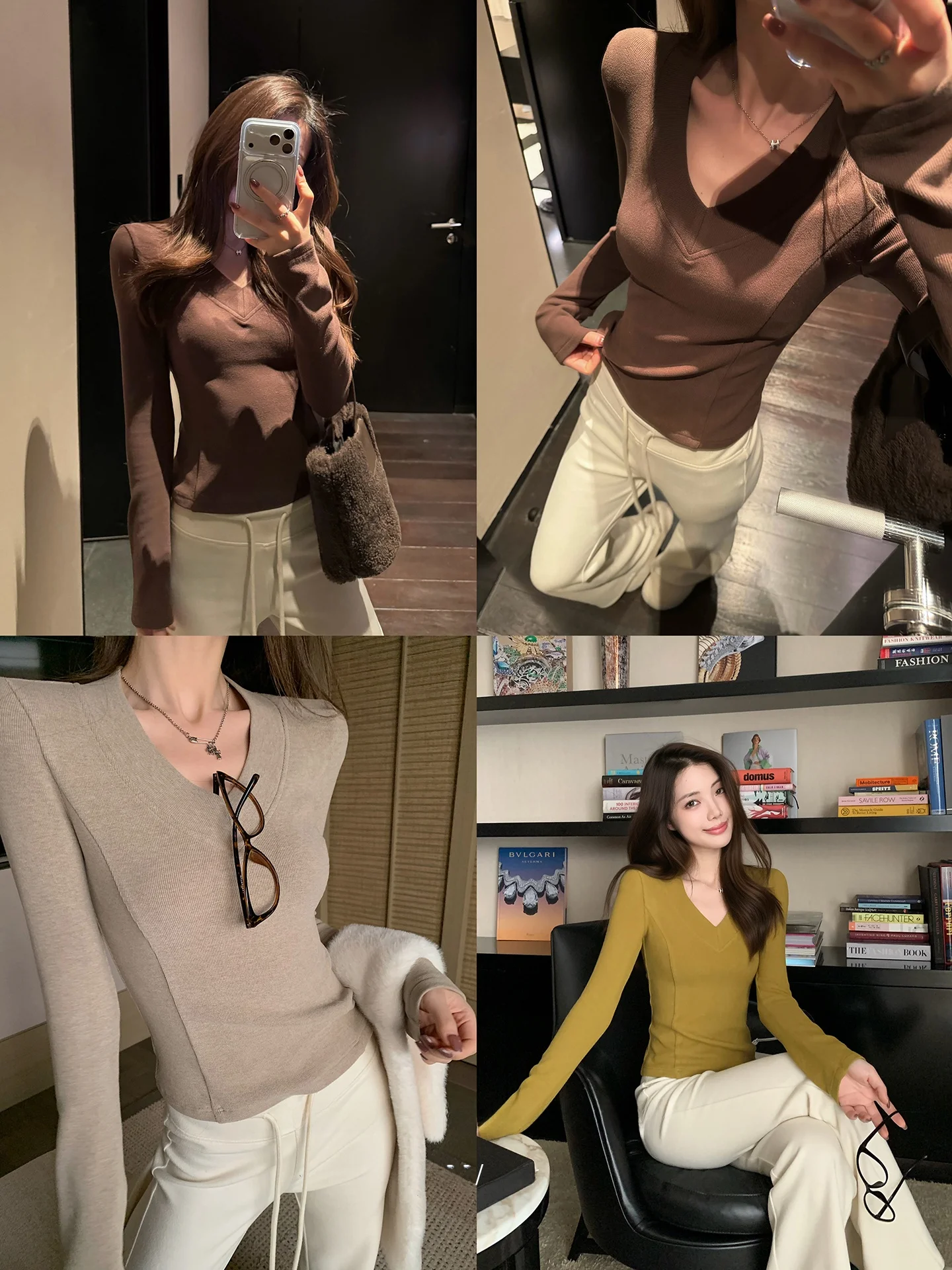 

Женский облегающий лонгслив с V-образным вырезом, базовый слой, повседневный однотонный топ стандартной длины