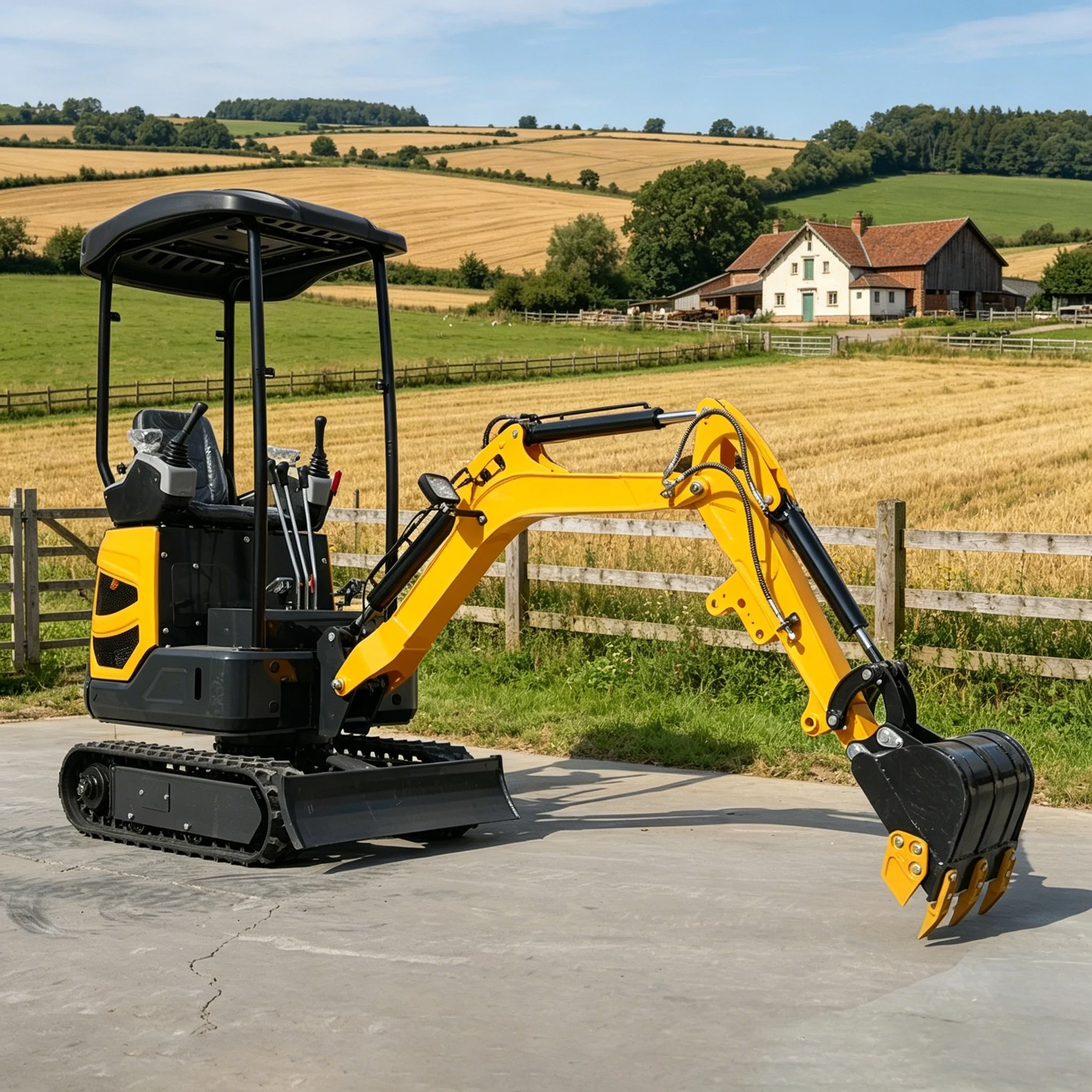 Micro Digger 1,8 Tonnen Mini-Bagger Raupenbagger Hydraulische Grabmaschine Erdbewegungsmaschine CE EPA Maßgefertigt – Detail 2