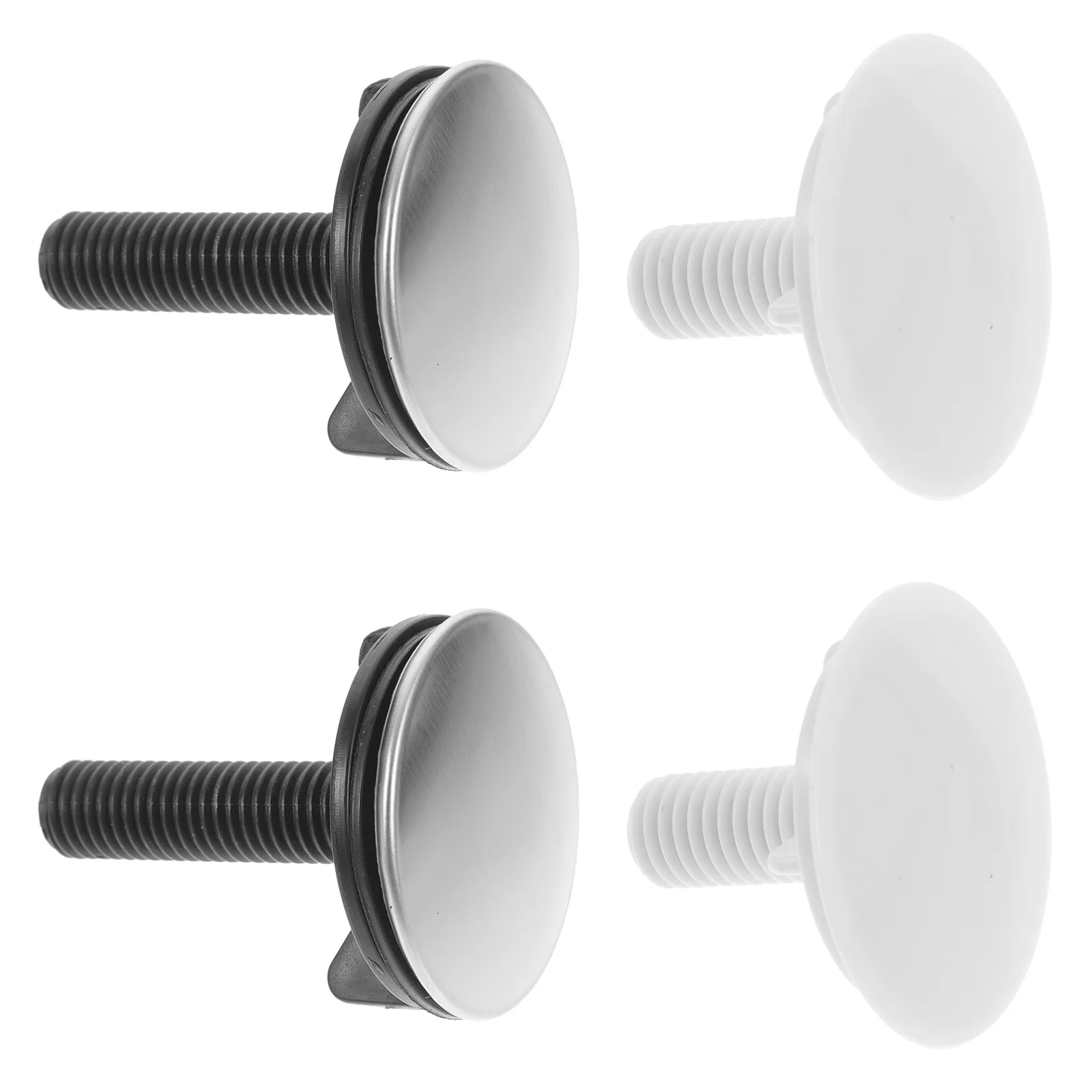 

4Pcs Durable Sink Hole Covers Stainless Steel PP Material Kitchen Faucet Hole Plugs Decor Sink Cover Faucet Cap