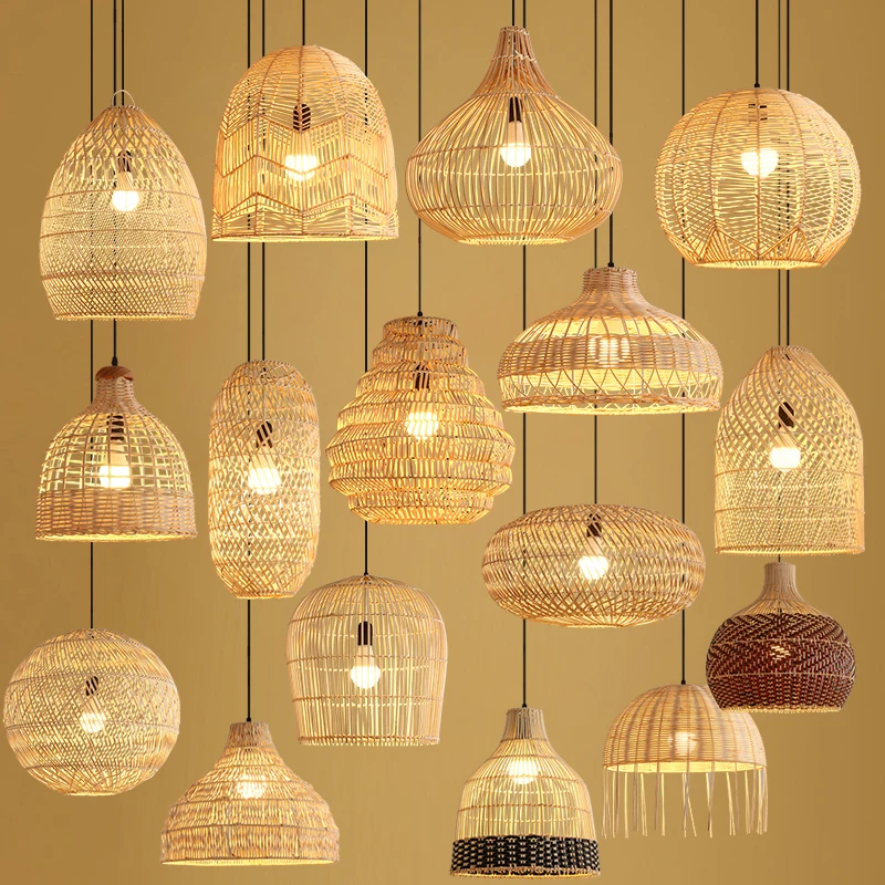 

Chandelier rattan art rattan weaving lamp medieval hotel homestay restaurant hot pot restaurant art creative weaving lamp