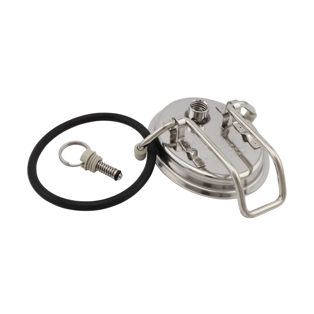 Cornelius Type Corny Keg Lid with O-Ring Seal & Pressure Relief Valve Soda Ball Pin Lock Keg Lid Home Brew Kegerator Draft Beer