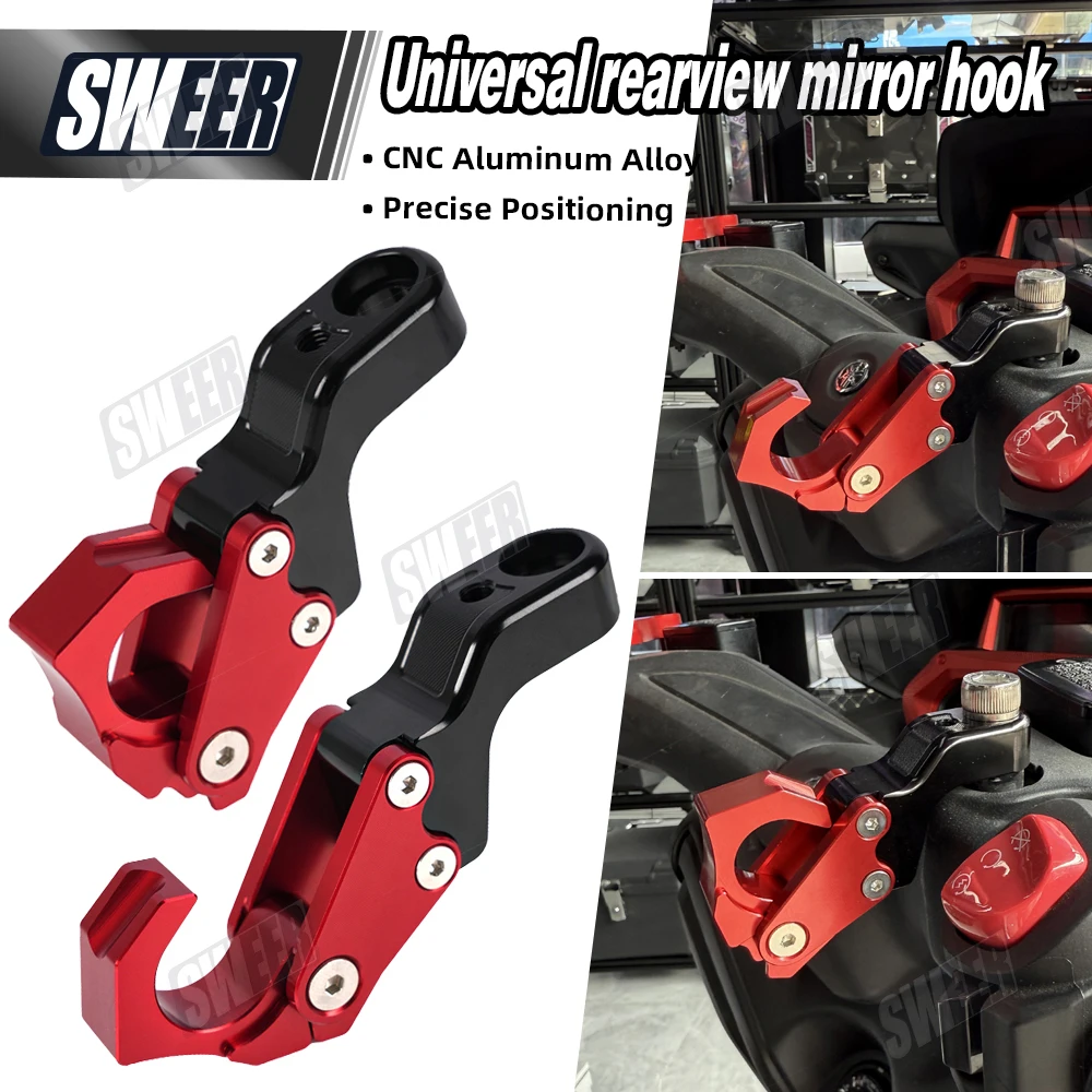 

Складной крючок из алюминиевого сплава для мотоцикла, скутера, подходит для Yamaha NMAX155 XMAX250/300 Honda PCX150/160 CBF190r M10, крючок для основания зеркала