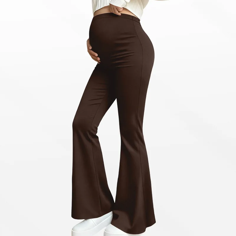 Umstandsmode Yoga-Leggings mit hoher Taille, Po-Lifting, Schlaghosen, lässige Mode, Hosen für schwangere Frauen