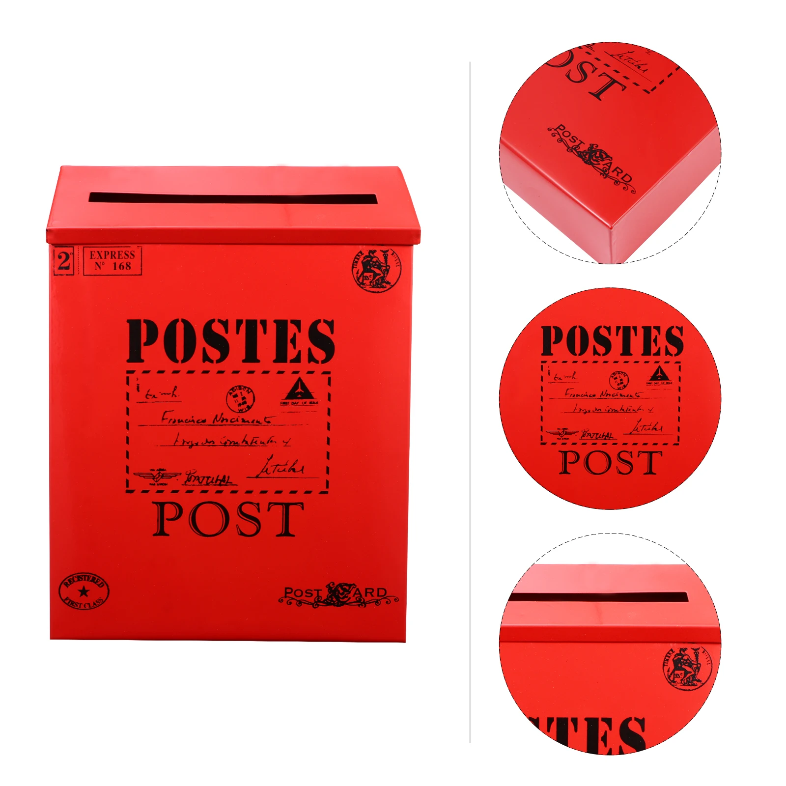 

Оловянный почтовый ящик в стиле ретро, винтажный металлический почтовый ящик, большое хранилище для газет, журналов, домашний декор, фермерский дом, крыльцо, дверь, нить фото