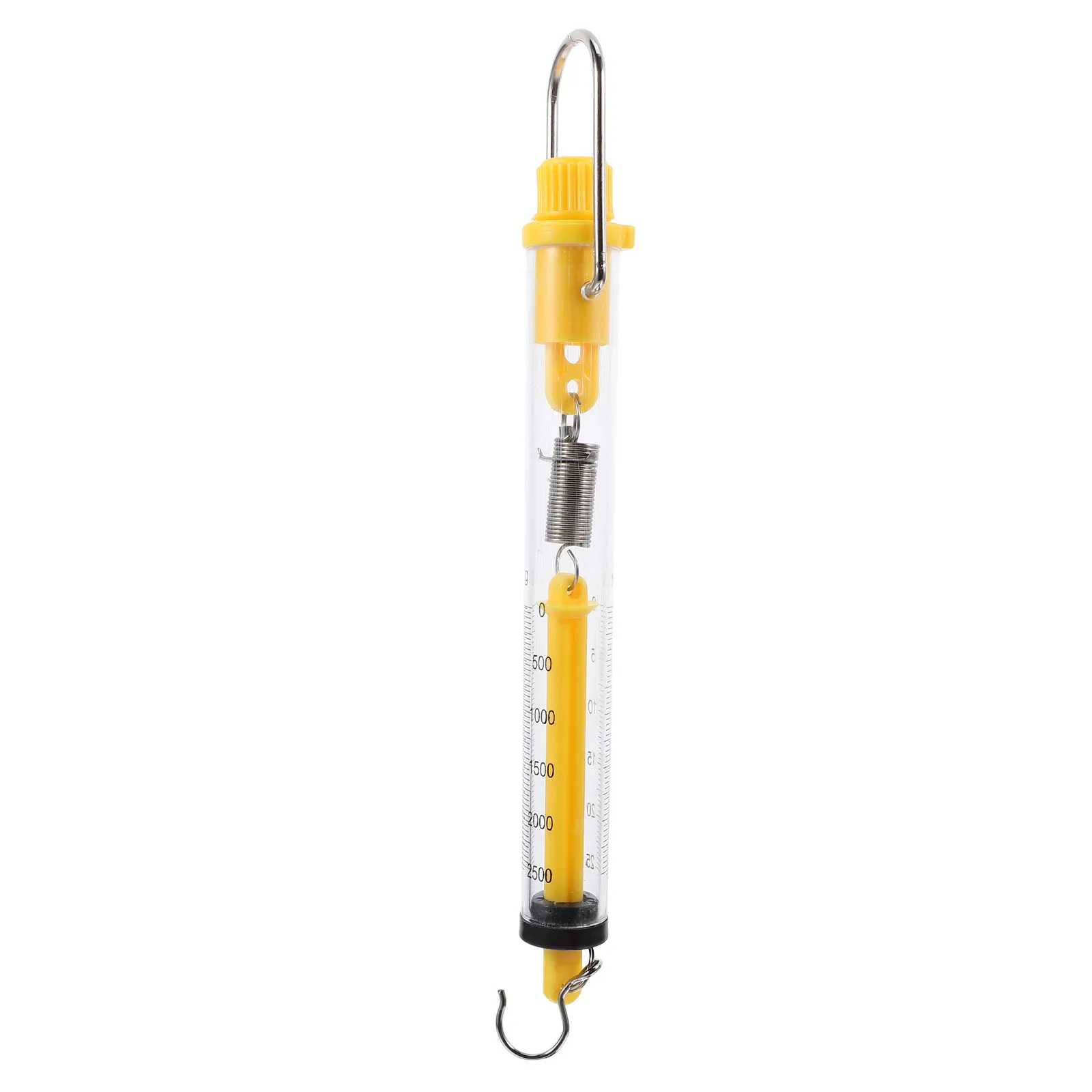 2Pcs Plastic Spring Scale Cylinder Dynamometer 25N 2500G for Weight Measurement Force Testing Physics Classroom Tool