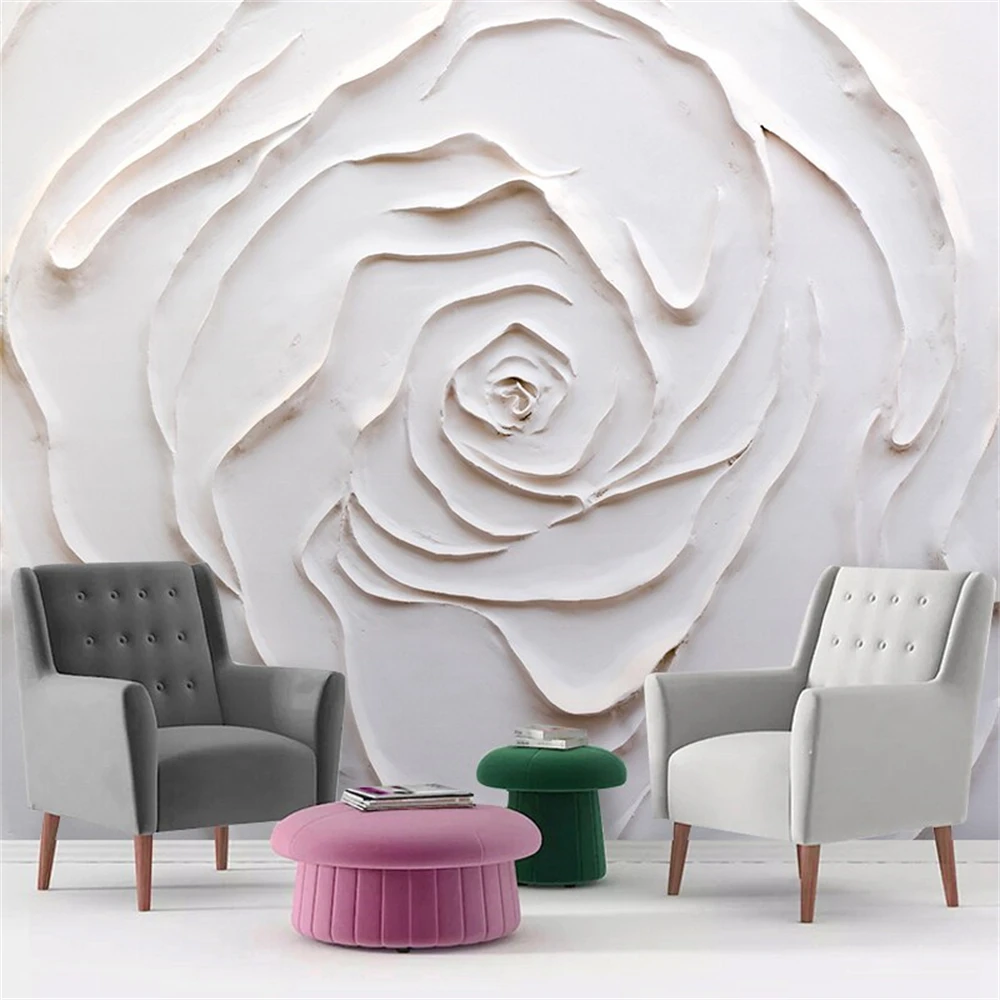 Custom Mural Wallpaper Diamond Pearl Flower European  wallpapers for Living Room Bedroom TV Background Wall Painting Stickers