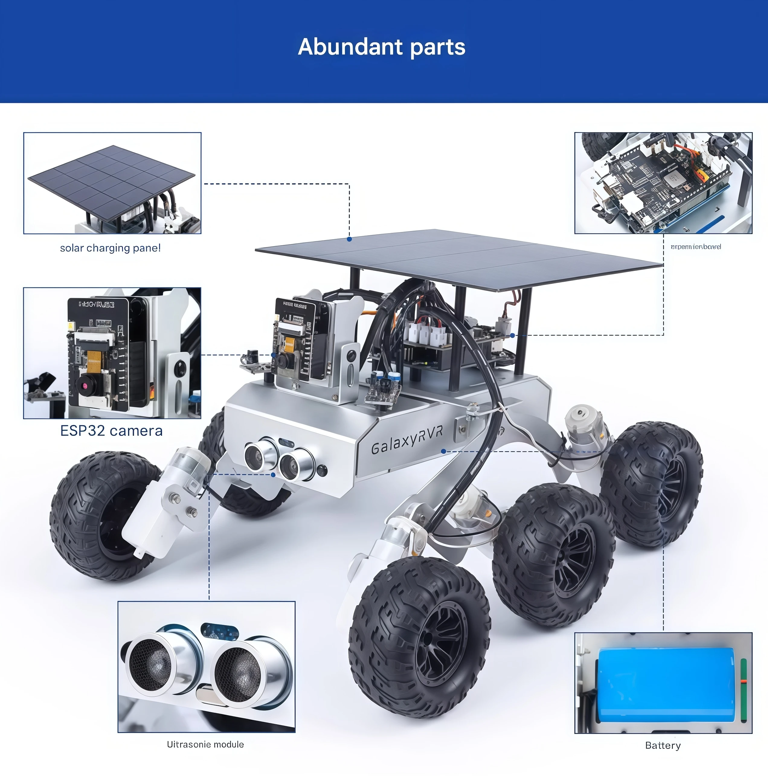 SunFounder compatible Arduino Uno R3 Mars rover smart car video programming robot Brand new original
