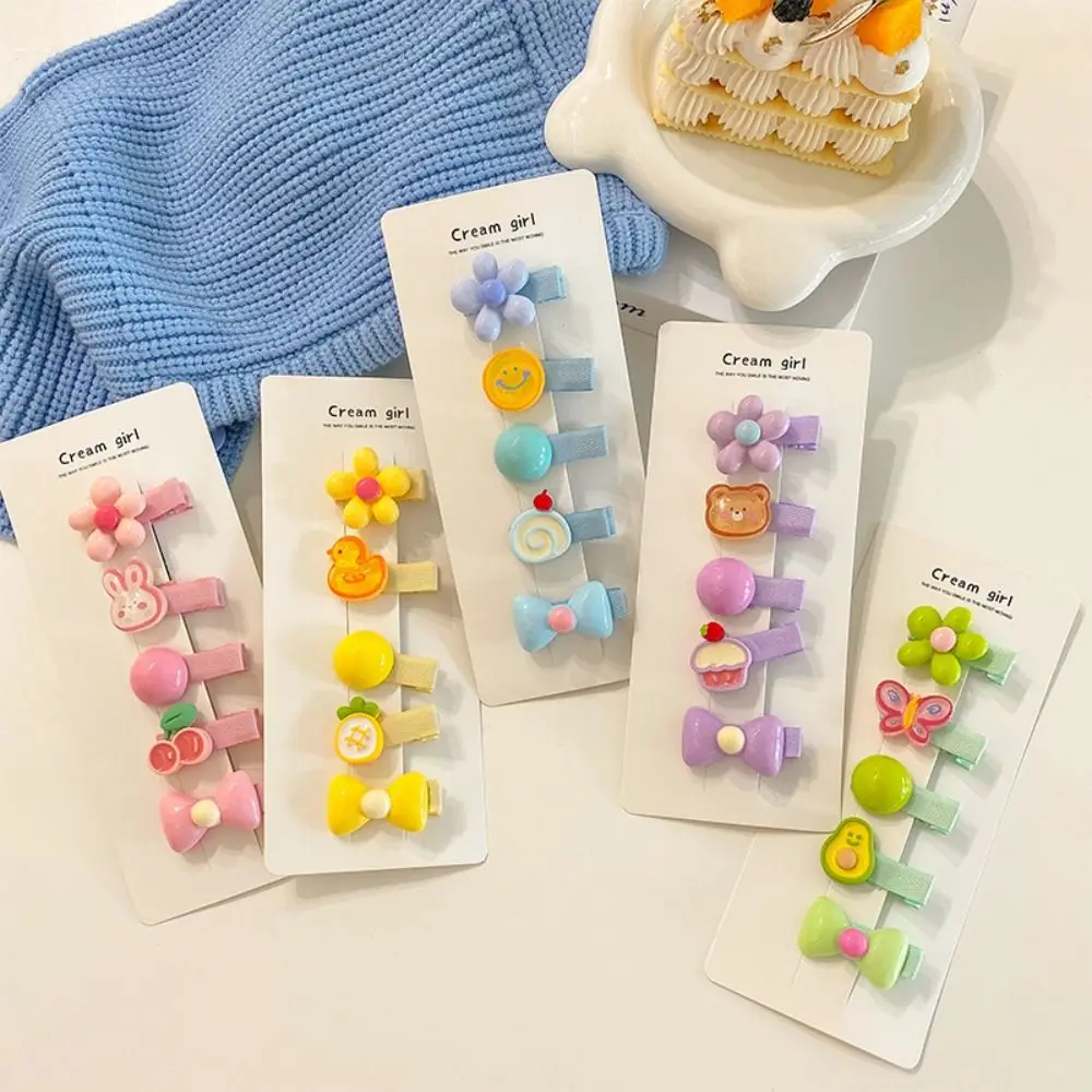

5pcs/Set New Cute Cartoon Hair Clips Sweet Headdress Side Barrettes Hair Accessories