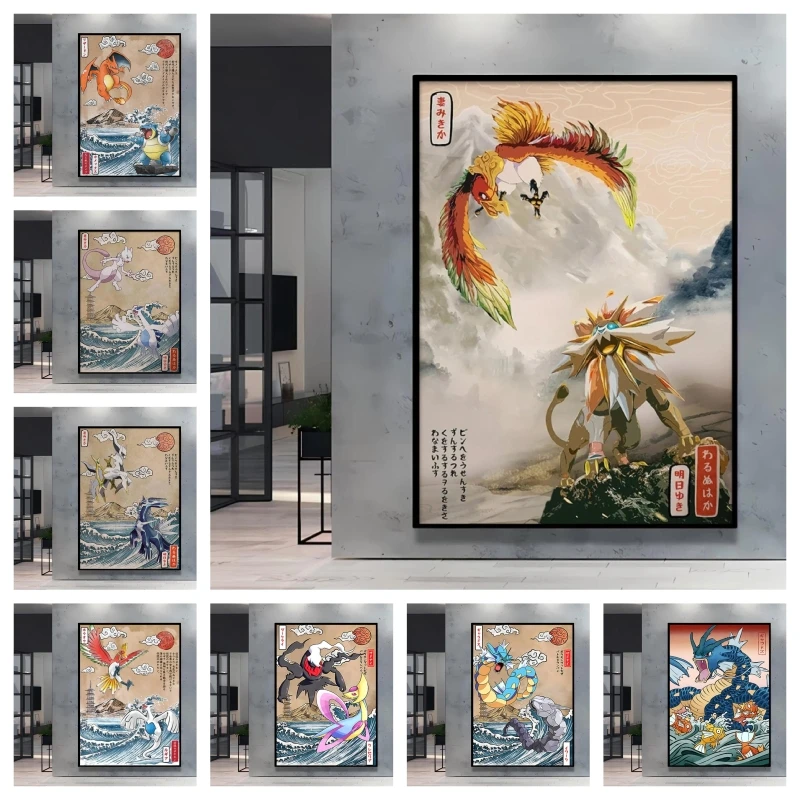 

High Quality Pokemon Charizard Ho-Oh Rich in Details Suitable for Various Scenes Such As Children's Rooms Modern Home Picture