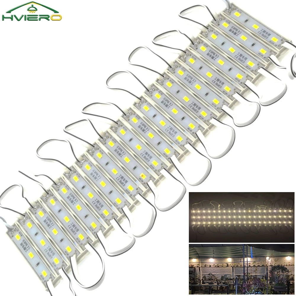 

Led Lamps Module DC 12V 5730SMD 3LED Modules IP65 Waterproof Backlight DIY Advertisement Lights Design Decorate Warm White
