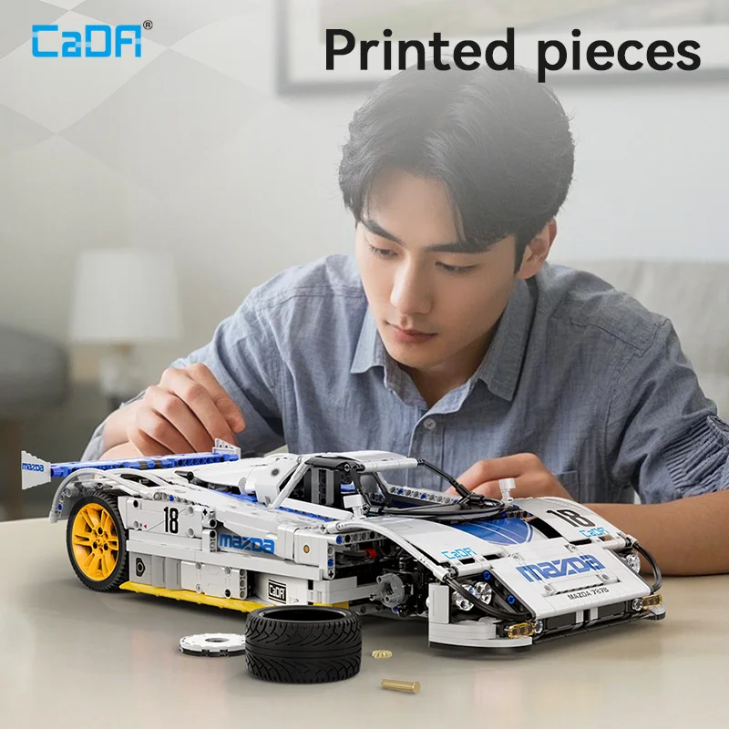 Cada 1:10 mazda 787b carro de corrida técnico c42 modelo de carro esportivo blocos de construção cidade resistência esportes-car tijolos brinquedos presentes do miúdo ﻿