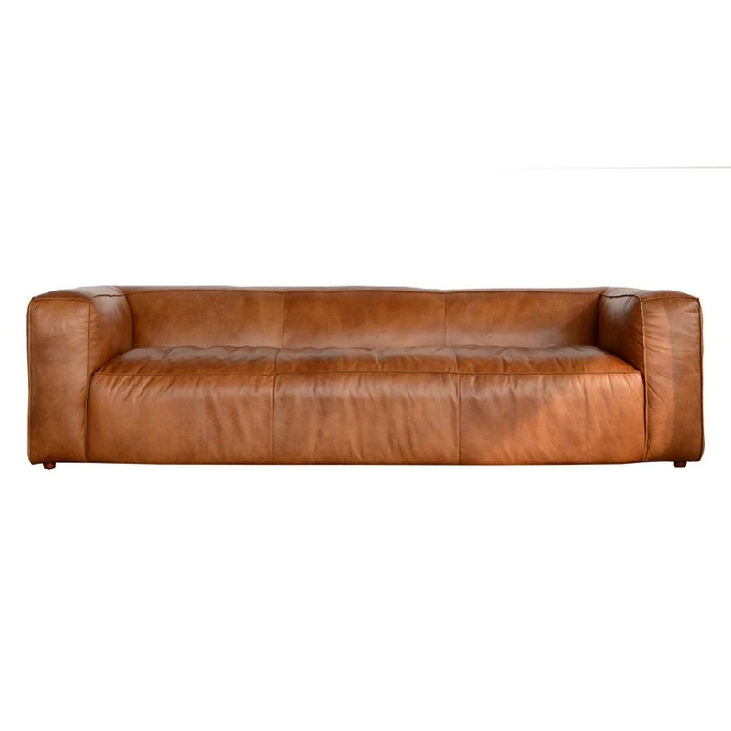 Vintage czarna Sofa luksusowa skórzana 3-osobowa minimalistyczna kanapa drewniany projekt darmowa wysyłka europejskie Divani Soggiorno dom