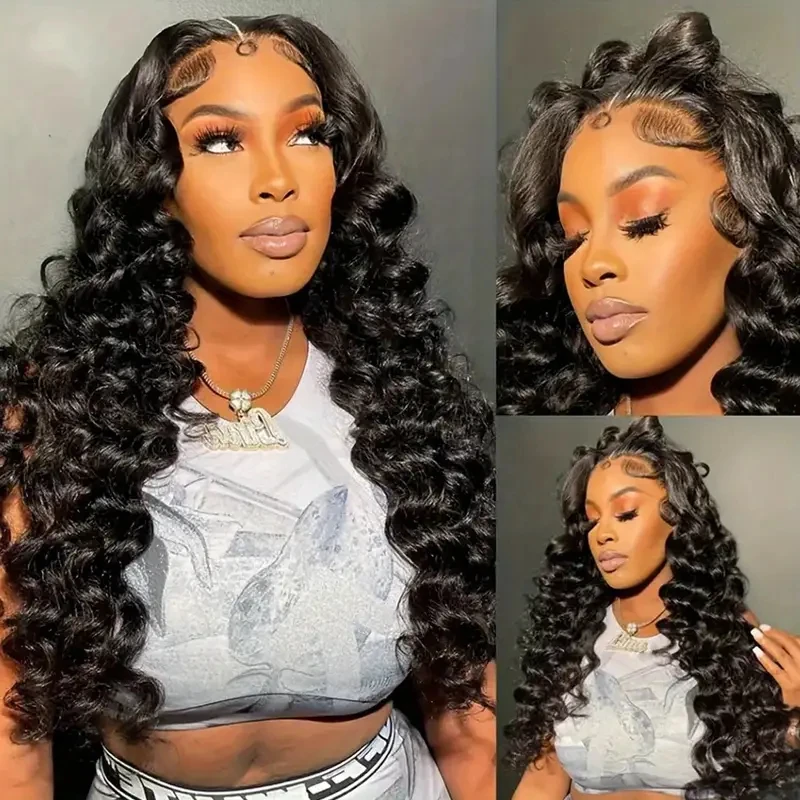 

HAIRTIME HD Lace Loose Deep Wave Wig 4x4 Human Hair 4x4 Transparent Lace Frontal Wig Glueless Loose Deep Wave Wig HD Lace Wig