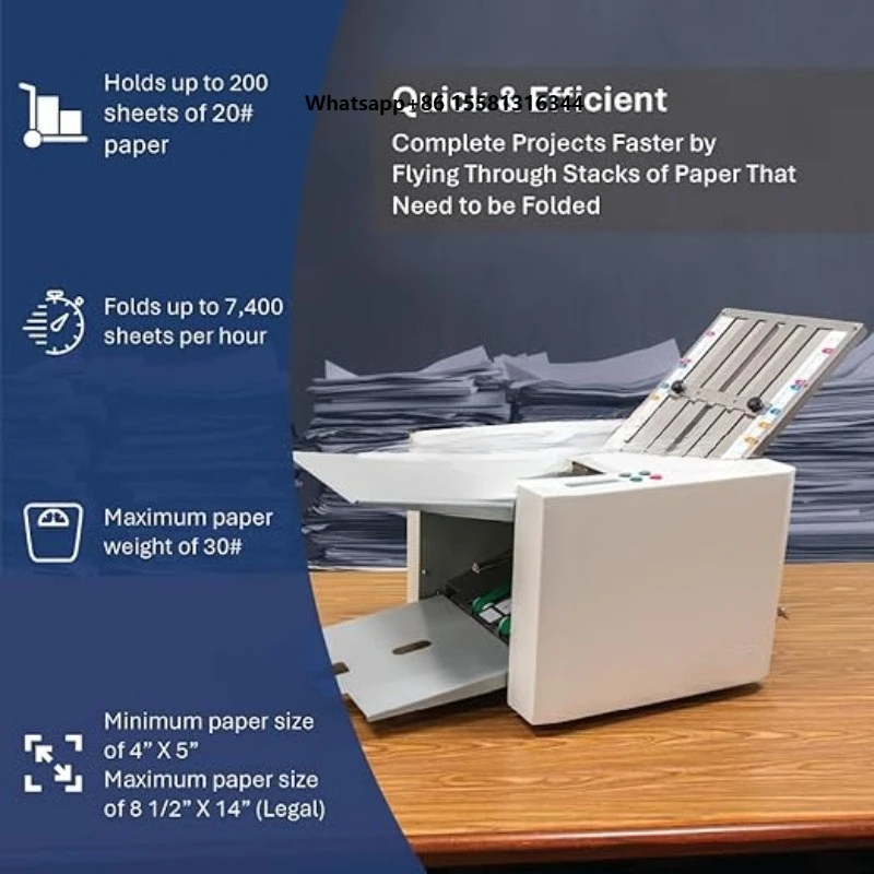 Small Desktop Two-Comb A3 Front-End Folding Machine Paper Product Making Machinery