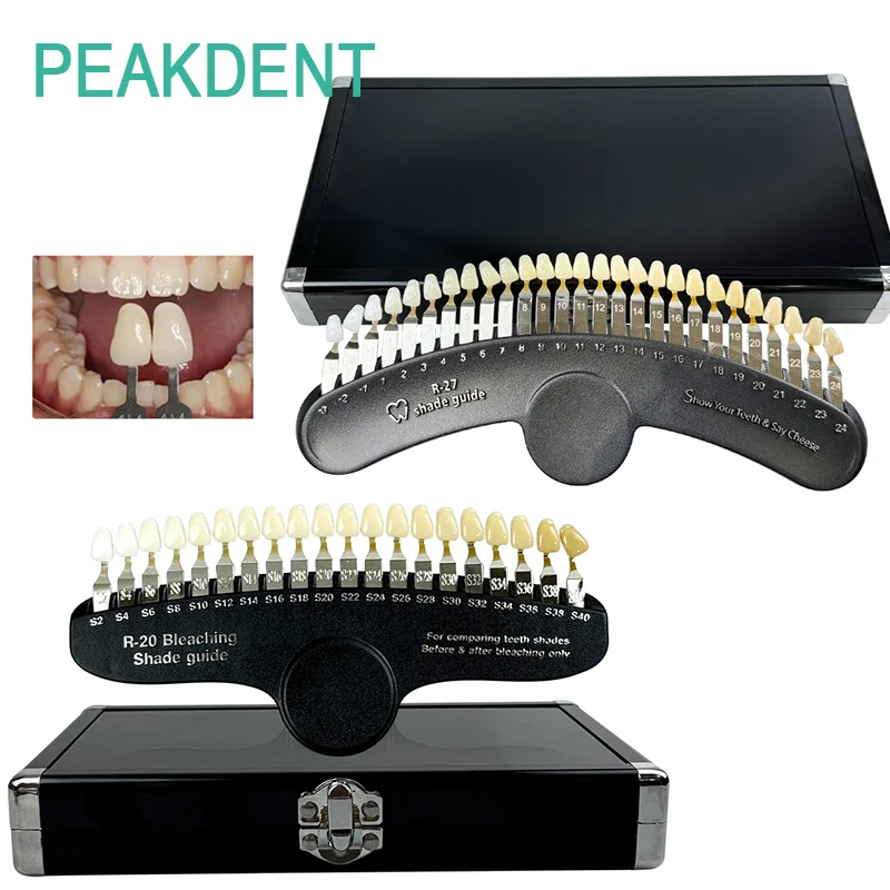 

Dental Whitening Guide Dental Plate 20/27 Color Tooth Model Color Comparison Plate Dental Laboratory Materials