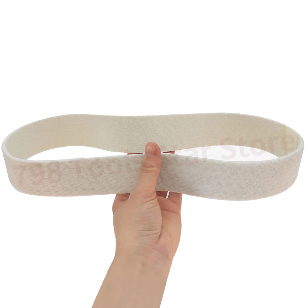 1 Piece Wool Felt Sanding Belt 760x40mm Wool Felt Polishing Belt for Stainless Steel Pipe Mirror Polishing Tubular Belt Sanders