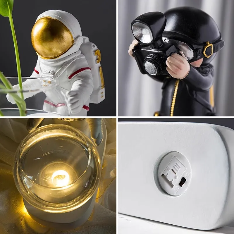 

250ml Creative Astronaut Glasses Personalized Juice Beer Mixed Cup Luminous Mixed Wine Cup Special Drink Glass Cocktail Tool