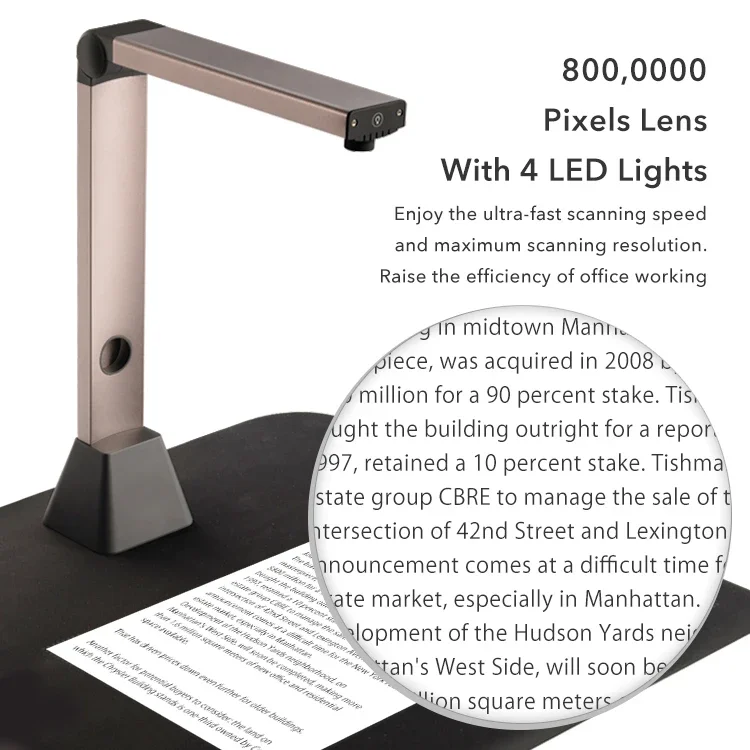 2024 S1 visual presenter Hot Sale Digital A3 Document Camera Scanner For Office And Classroom Visualizer