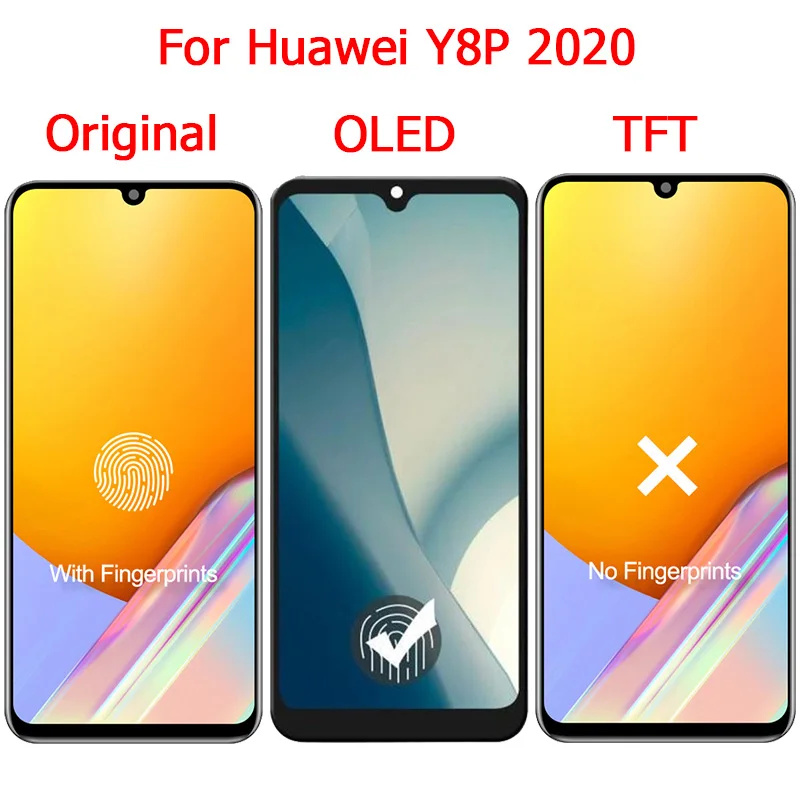 For Huawei Y8P 2020 Display LCD Touch Screen With Frame 6.3\