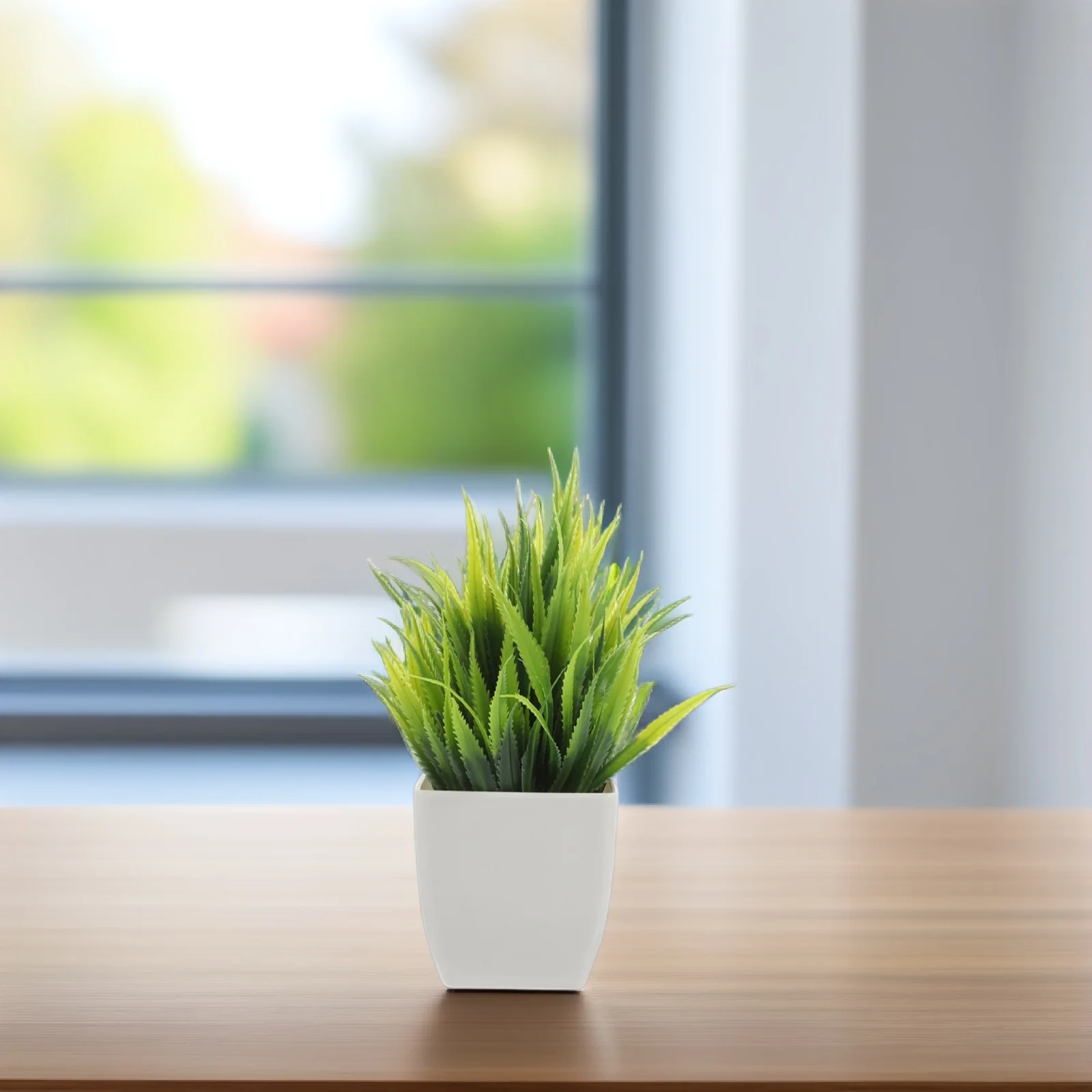 

2pcs Artificial Aloe Leaf Potted Decorative Fake Bonsai Home Desk Mini Indoor Green Plants Small Faux Shelves Long Lasting Fade